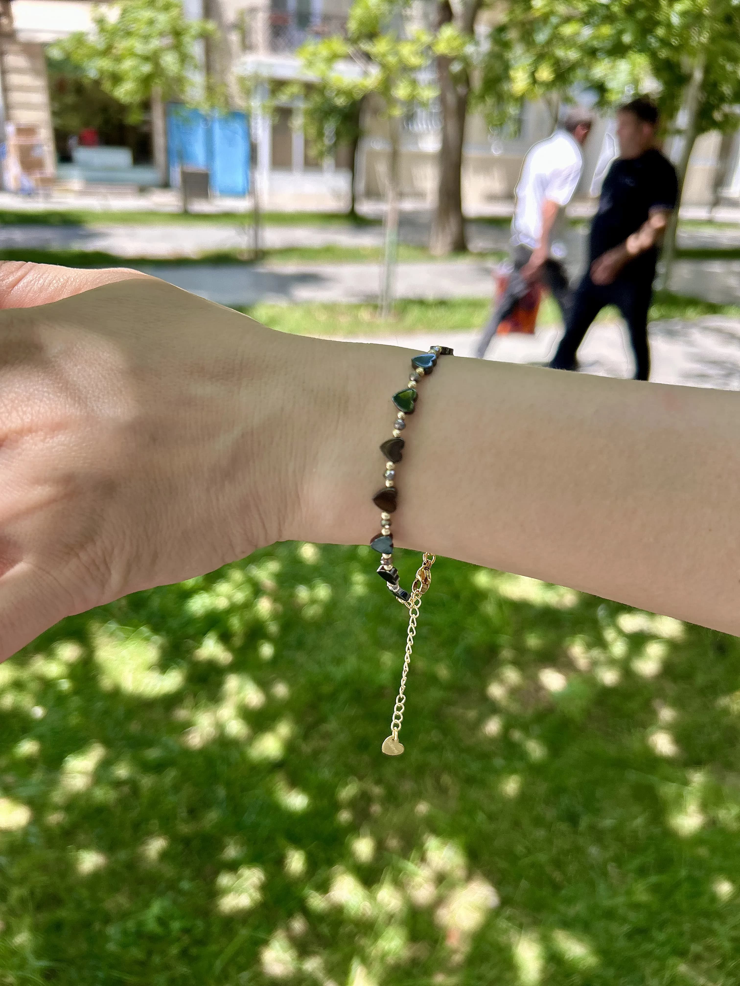 Hematit ürəklər bilərzik — Qolbaq, 25.00 AZN